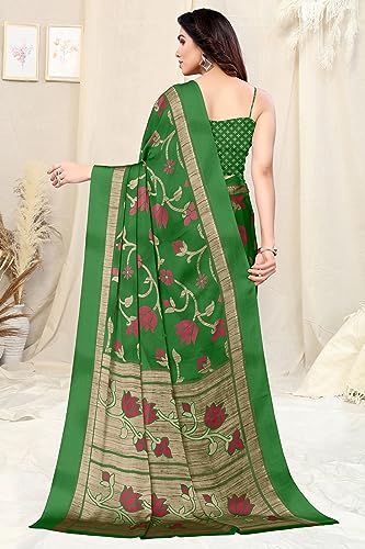 Image of MIRCHI FASHION Saree for Woman Chiffon Floral Printed | Lightweight Daily Wear Women's Sari with Unstitched Blouse Piece (Available in 20 Colors)