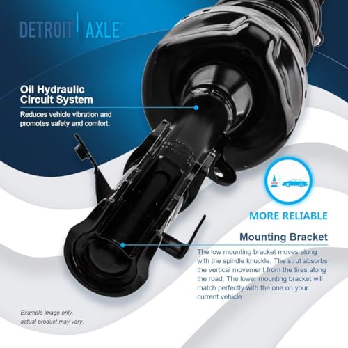 Image of Detroit Axle - FWD 8pc Struts Shock Absorbers Sway Bars for 2012 2013 2014 Honda CR-V, Front and Rear Struts with Coil Spring Stabilizer Sway Bar Links Replacement Suspension Kit