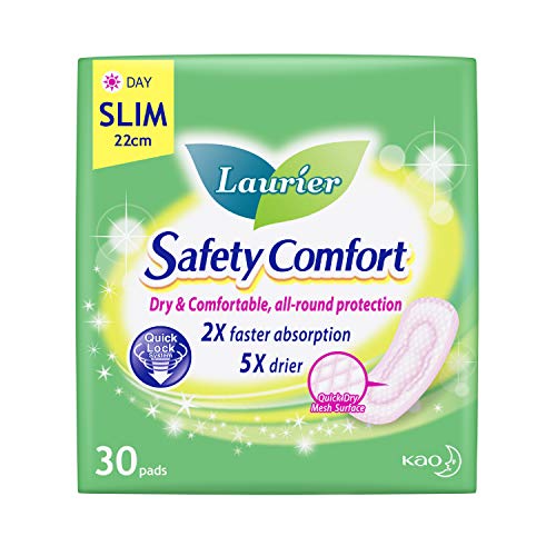 Laurier Safety Comfort Day Slim Non Wings, 30 Pads