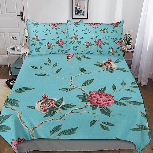 Funda nórdica de pavo real azul con fundas de almohada de microfibra suave impresión 3D 7