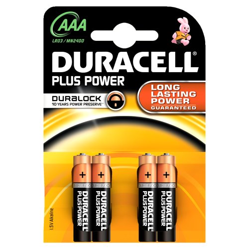Duracell - Pile Alcaline - Duralock AAAx4 Plus Power (LR03) Cover