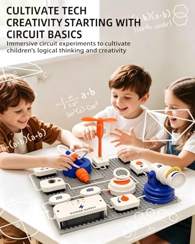 Image of Science STEM Kits for Kids, Electronics Exploration Kit, 41 Pcs DIY Circuit Parts, Over 700 Projects, STEM Educational Toy Gifts for Kids Boys Girls Ages 3 4 5 6 7 8 9 10 11 12, Color Project Manual