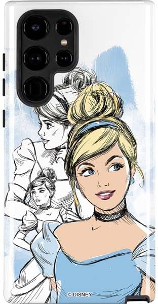 Skinit Pro Phone Case Compatible with Galaxy S22 Ultra - Officially Licensed Disney Cinderella Miracles Take Time Silhouette Design