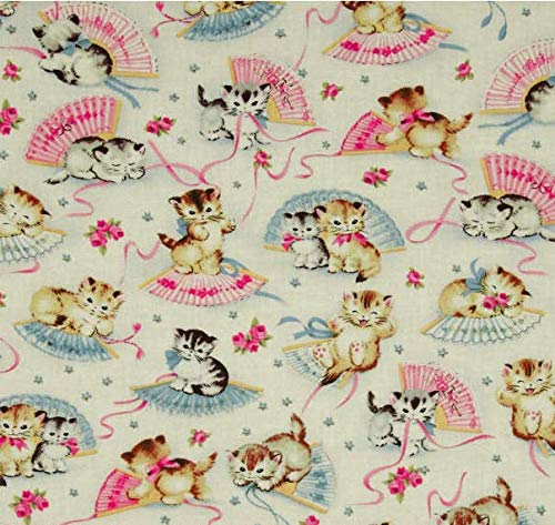Michael Miller Smitten Kittens, Cream