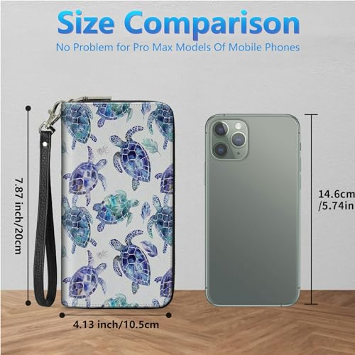 Image of Womens Wallet PU Leather Wristlet Wallets for Women, Large Capacity Lady Fashion Wallet Card Holder Zipper Wallet