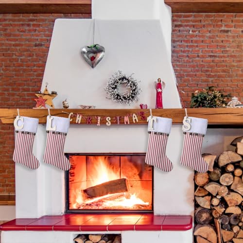 195inchredverticalstripechristmasstockingwbellspersonalizedwoodeninitialmonogramchristmasstockingholidayxmaspartydecorationsj Urban Country Home Decor 195 inch red vertical stripe christmas stocking wbells personalized wooden initial monogram christmas stocking holiday xmas party decorations j urban country home decor