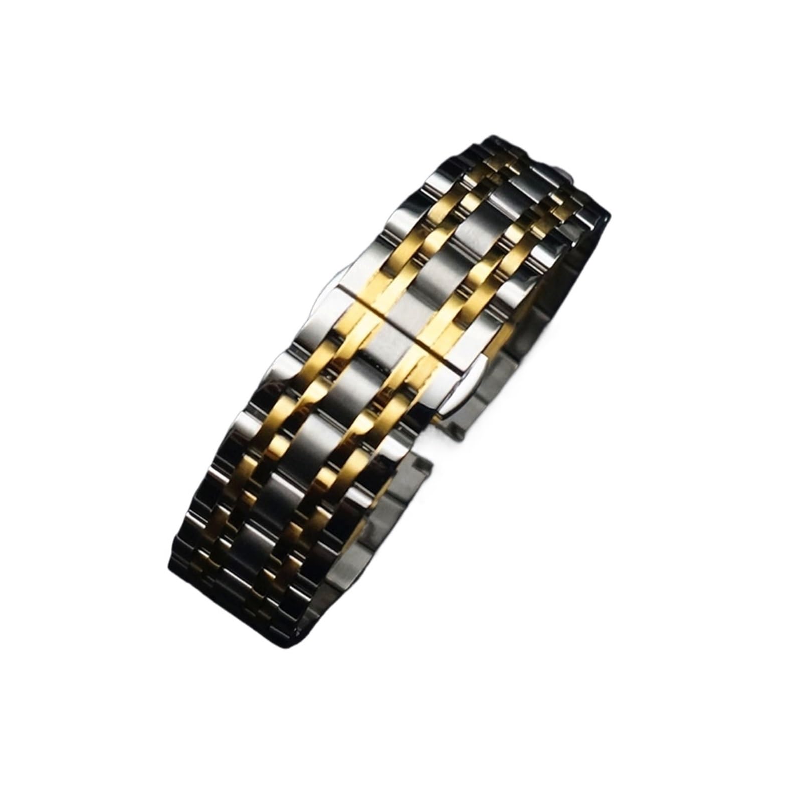 YINGO Cinturino a cinturino in acciaio inox curvato 14mm 16mm 18mm 19mm 20mm 21mm 22mm uomini donne orologi argento oro nero braccialetto