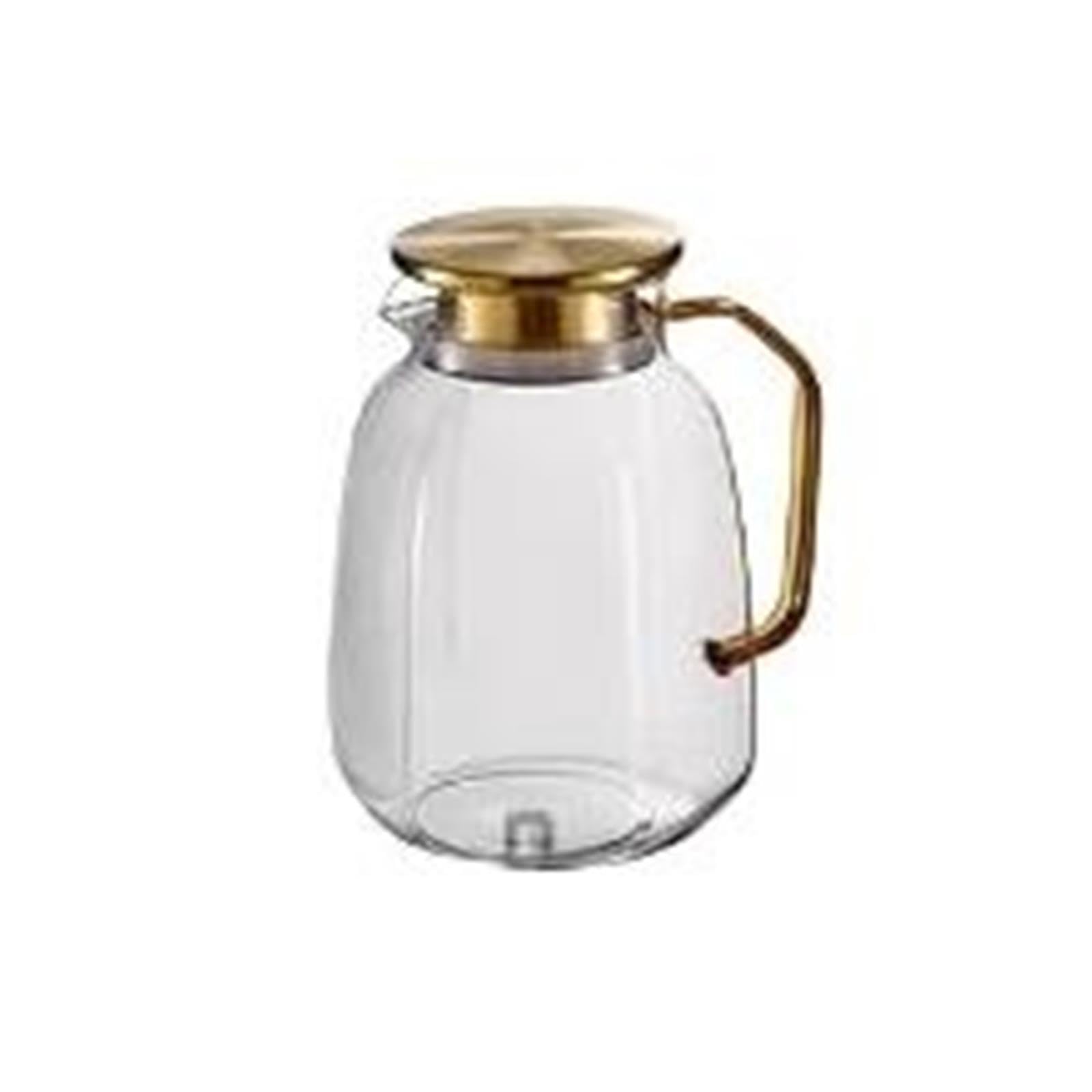 Pichet d'eau en verre hexagonal for usage domestique Carafe d'eau(Moyen)
