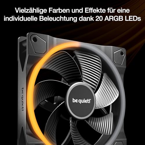be quiet! Light Wings 140mm ARGB PWM Reverse Black Gaming PC Gehäuse Lüfter – Ansicht 5