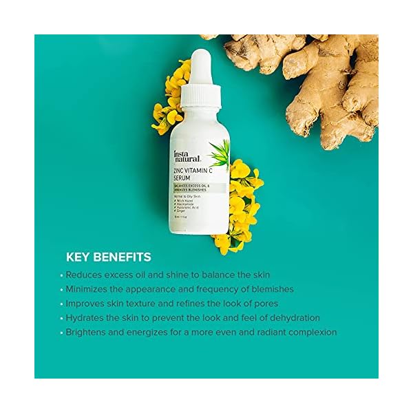 Mattifying-Facial-Serum-for-Oily-Skin-Pore-Minimizing-Oil-Control-Skin-Treatment-Vitamin-C-Serum-with-Zinc-Niacinamide-and-Hyaluronic-Acid-Blemish-Remover-Breakout-Reducing-Skin-Care-1-fl-oz Mattifying Facial Serum for Oily Skin - Pore Minimizing Oil Control Skin Treatment Vitamin C Serum with Zinc, Niacinamide and Hyaluronic Acid Blemish Remover & Breakout Reducing Skin Care 1 fl oz