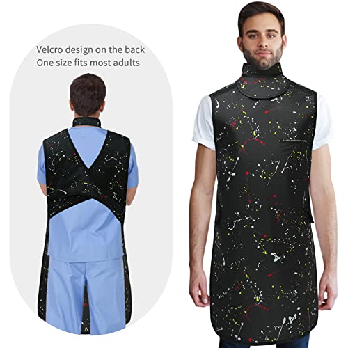 Image of 0.5mmPb X-Ray Apron with Thyroid Shield Collar Lightweight Dental Lead Apron X-Ray Shield Apron Aldult(Black)