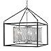 Golden Lighting 2245-5 CH-BLK London Pendant, Chrome