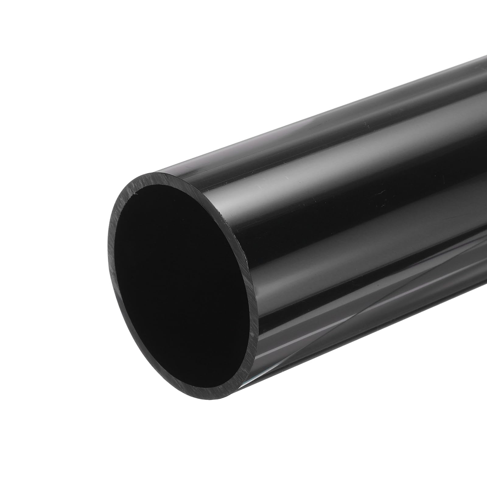 MECCANIXITY 3 Inch PVC Rigid Tube Round Pipe 67.8mm ID 75mm OD 500mm Black High Impact for Water Pipe, Crafts, Decoration, Cable Sleeve