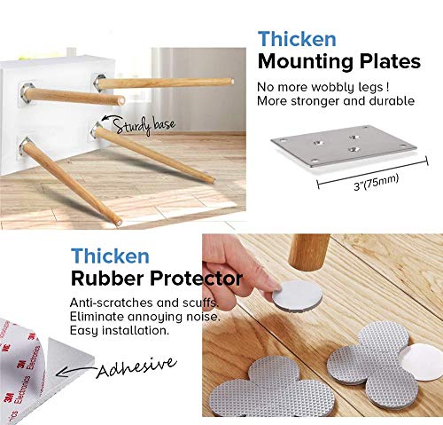 Piedini per Mobili in Legno, Piedi di Ricambio per...