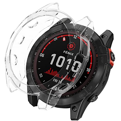Cover Compatibile con Garmin Fenix 7X Solar Morbida Pellicola Protettiva Custodia Resistente Antigraffio Case per 7X Trasparente tpu