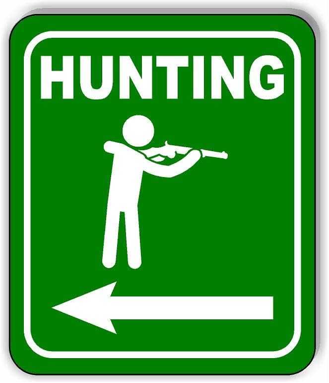 HUNTING LEFT ARROW GREEN CAMPING Aluminum Composite Sign, 20"x24"