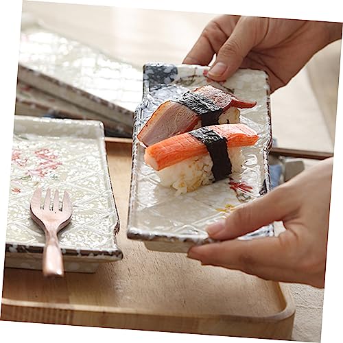 Plato japonés cerámico estilo sushi diseño elegante miniatura 5