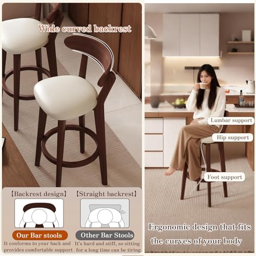 Tabourets de bar nordiques kaki pour créer un coin repas convivial - 6