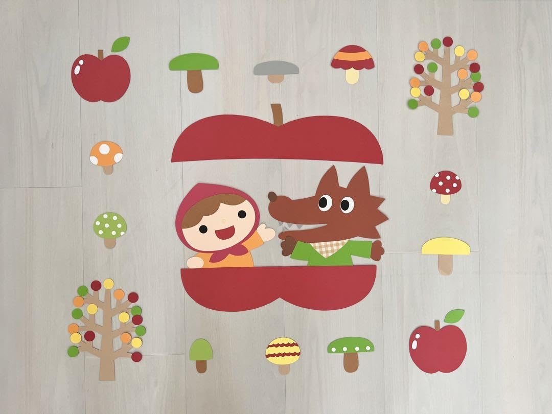 Amazon.co.jp: 秋の壁面飾り おおかみと赤ずきんちゃん : DIY・工具