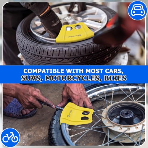 Image of 2 Rim Protectors for Tire Changing, Wheel Rim Guard Kit, Yellow