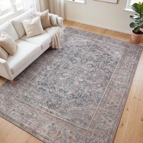 Kuden 4x6 Area Rug, Machine Washable Area Rug with...