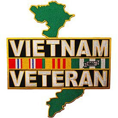 eeVietnam Veteran Service Ribbon / Country 12 inch Patch