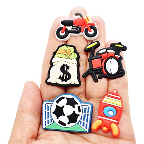 Papacharms 30Pcs Random Different Shoe Charms Vibrant Mixed Shapes Pvc For Shoe Decoratiosn #TOP5