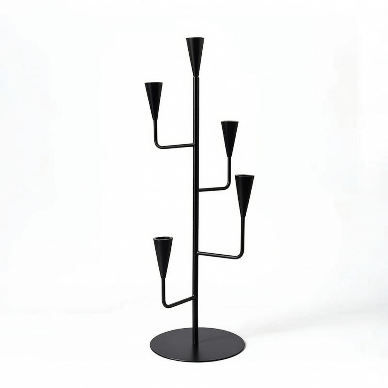 Qianly Candelabro a 5 Rami in Metallo Portacandele a Ramo Moderno Candeliere per Matrimonio