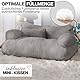 noviclass® Katzensofa Simba Katzen Hundesofa in Grau | Inklusive Mini-Kissen | 70x48cm | Katzenbett Hundebett kleine Hunde | Flauschig ausreichend gefüttert | Bezug abnehmbar