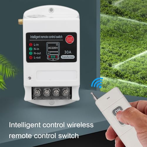 Drahtloser Fernschalter, RF-Steuerung mit Großer Reichweite für Motorpumpen, Lichter mit 5000 M Fernentfernung (AC220V)