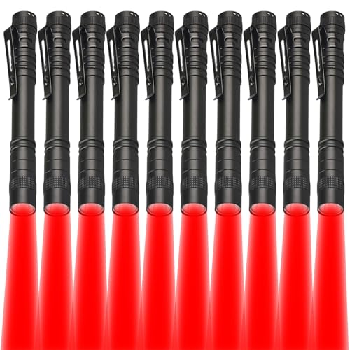 LIAISIMI Rotlicht Taschenlampe Mini Rot LED Taschenlampen mit Stift Clip Wasserdichte Taschenlamp Rote Taschenlampe 13cm für Sternenbeobachtung, Nachtsicht, Angeln, Erkundung (10 Pack-Red) LIAISIMI Rotlicht Taschenlampe Mini Rot LED Taschenlampen mit Stift Clip Wasserdichte Taschenlamp Rote Taschenlampe 13cm für Sternenbeobachtung, Nachtsicht, Angeln, Erkundung (10 Pack-Red)