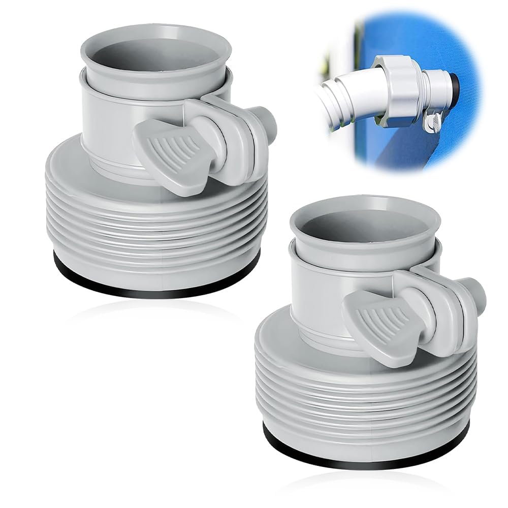Riisoyu 2 Pack Type B Hose Adapter, 1.25" to 1.5" Pool Filter Pump Hose Conversion Adapter Hose Converter for Intex Pool Pumps & Hoses and Saltwater System