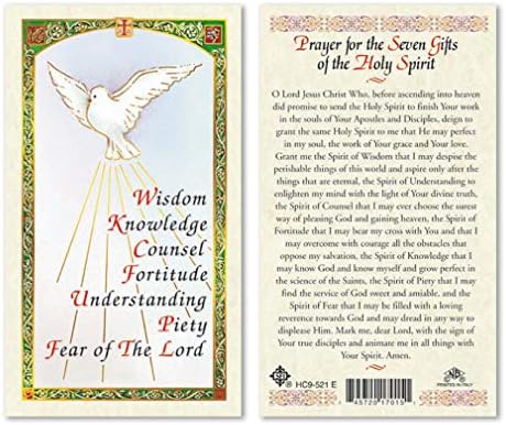 Prayer for the Seven Gifts of The Holy Spirit Laminated Prayer Ca...