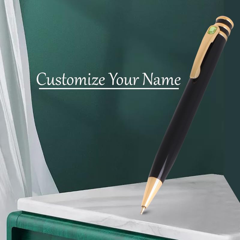 Image of Roshfort Personalized Metal Pen with Blue Ink Signature Pens Customize Print Name Gift. Send whatsap +91 9631056748