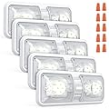 Aaleds RV Led Lights Interior 12v Volt Fixtures, 1000LM 8W Camper Light For Inside, Rv Ceiling Dome Lamp Led 12v With Switch For RV/Camper/Trailer/Boat (Natural White,4000K-4500K,5pack).