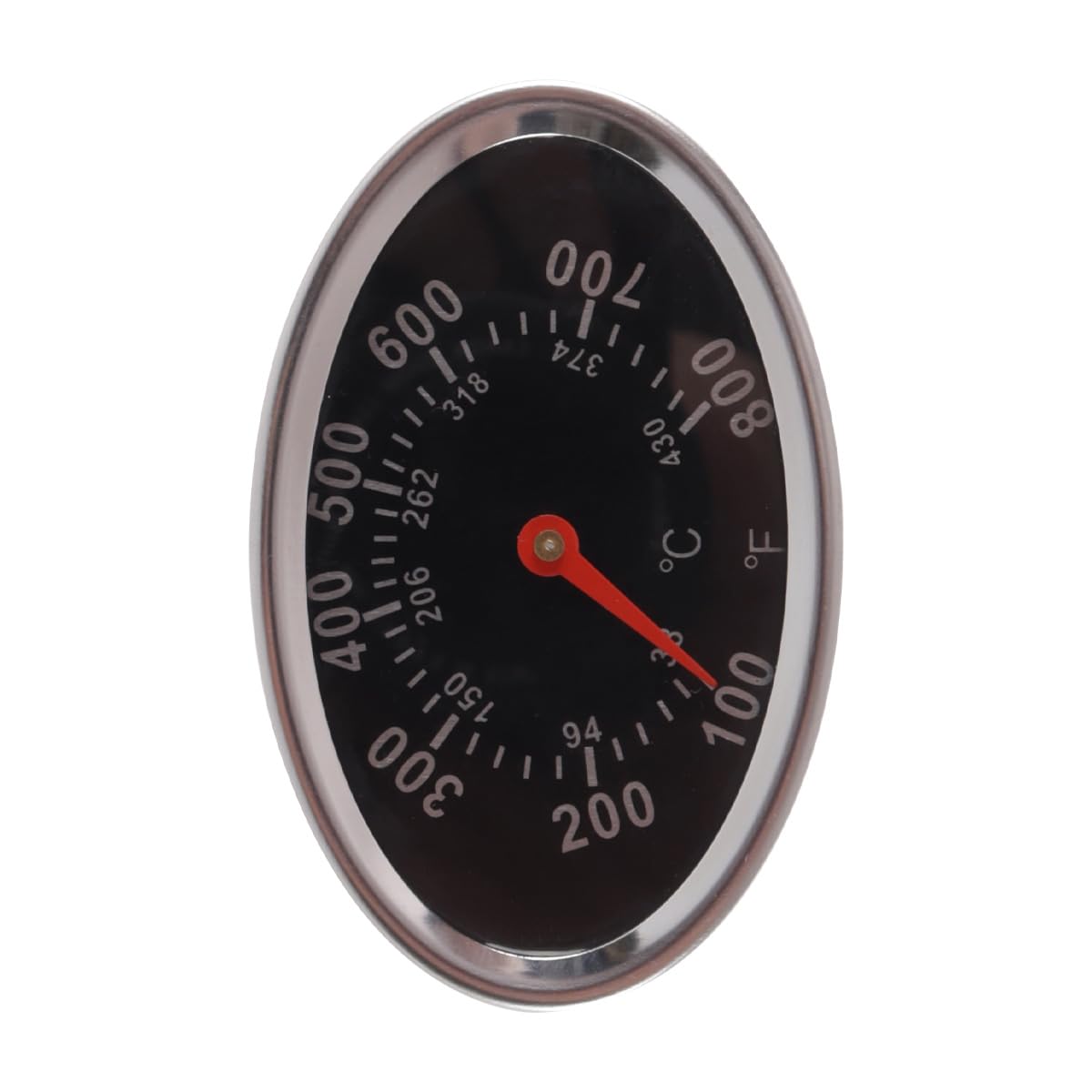 Durlo Oval BBQ Grill Thermometer Stainless Steel Analog Gauge for Grills Ovens Smokers Grill Carts