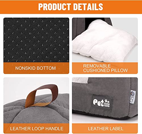 Cat Bed for Indoor Cats,Small Dog Bed,Cat Cave,Premium Small Animal Bed with Removable Washable Cushioned Pillow (Medium:15 * 15 * 15 inches) - Image 5