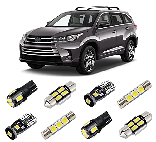 Kit de Luces LED Interior Blanco para Toyota Highlander 2014-2020 miniatura 1