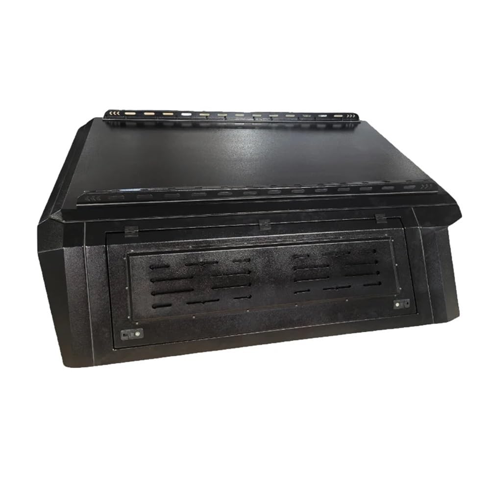MGHF Tettoia for camper in lega di alluminio compatibile con pick-up GMC Sierra, cassone posteriore con cerniera e bloccaggio manuale