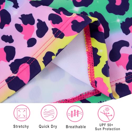 Image of Vogseek Girls Rash Guard Two Pieces Swimsuit Long Sleeve Bathing Suit for 3-10 Years