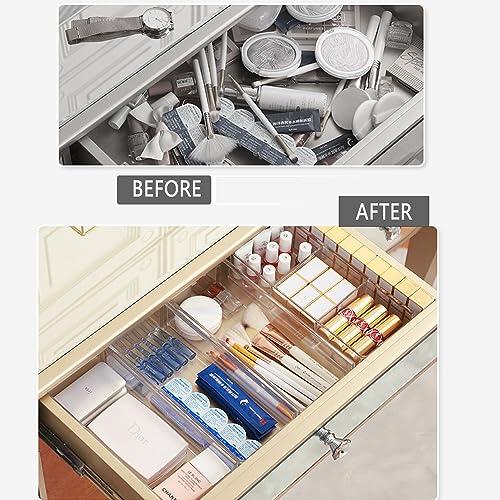 ROWNYEON 2 Pack Stackable Acrylic Cosmetic Organiser Box - Image 4