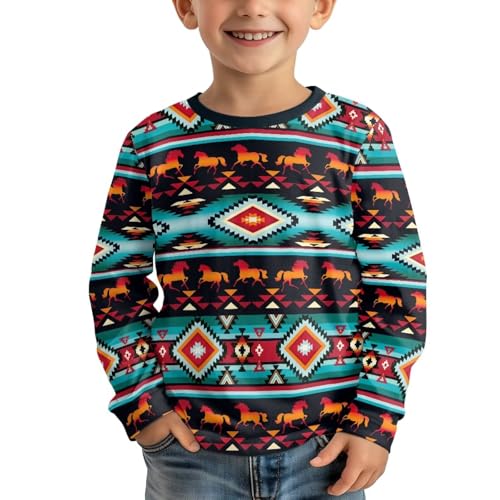 Image of Uourmeti Long Sleeve Tops for Boys Graphic T Shirts Teen Girls Active Pullover Tees