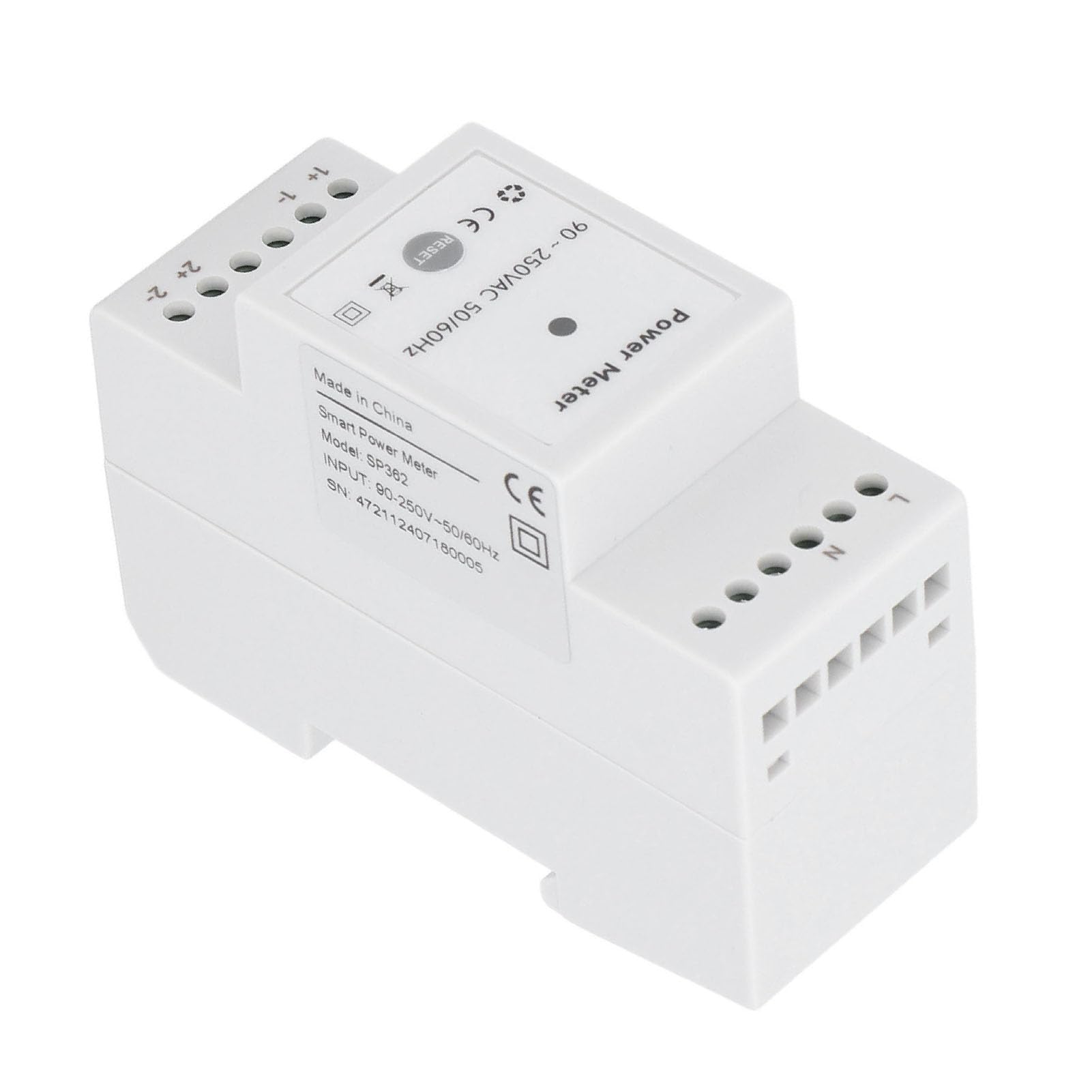 Hyuduo Licznik Energii WiFi, Jednofazowy Monitor Mocy z 2 Zaciskami CT 80A do Instalacji Fotowoltaicznej i Sieci, Monitorowanie Napięcia i Prądu w Czasie Rzeczywistym, częstotliwość, 90