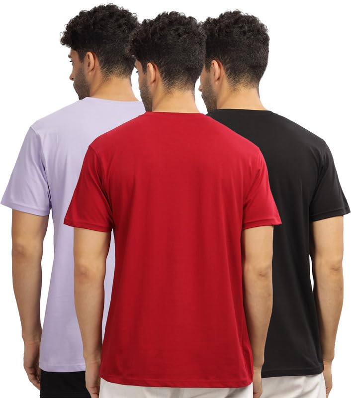 Image of XENOVAURBAN Unisex Regular Cotton Combo of 3 Solid Color Tshirt