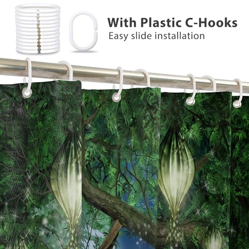 Rideau de douche de qualité supérieure Renaiss en polyester lourd 198cm