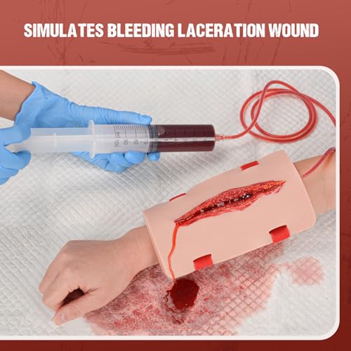 Image of Wearable Bullet & Laceration Wound Packing Training Kit | Stop the Bleeding Training Kit for Wound Dressing Training