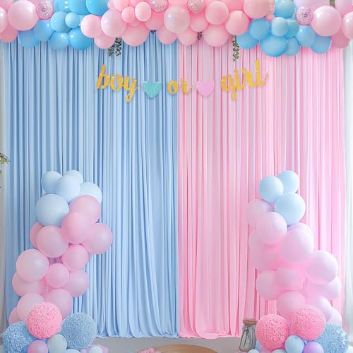 Cortinas Fondo Fotográfico 10x10 Rosa Azul 2 Paneles miniatura 1