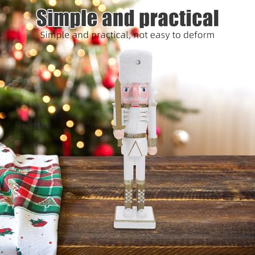 Casse-Noisette en Bois Blanc 38cm : Idée Cadeau Déco Traditionnelle