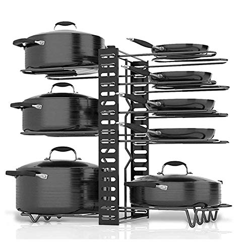 Buy Metal Pan Organizer Rack,Pots and Pans Organizer,Pantry & Kitchen