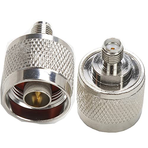 Fohevers 2 Pcs N Female to SMA Female Adapter SMA to N Adapter for RF WiFi Antenna Extension Cable Telecom SMA to N-type Coaxial Connector Broadcast Radios Wi-Fi - Image 2